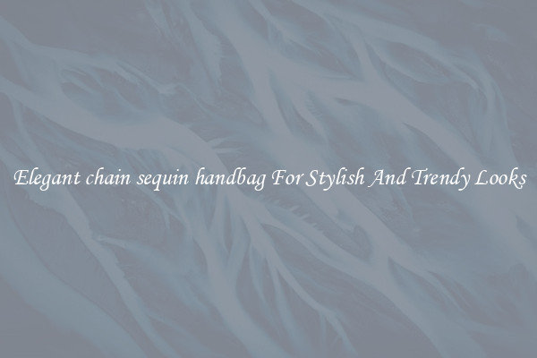 Elegant chain sequin handbag For Stylish And Trendy Looks