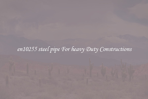 en10255 steel pipe For heavy Duty Constructions