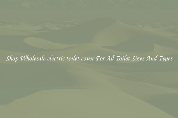 Shop Wholesale electric toilet cover For All Toilet Sizes And Types