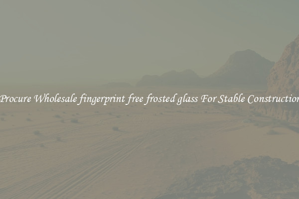 Procure Wholesale fingerprint free frosted glass For Stable Construction