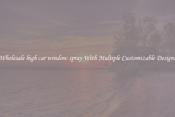 Wholesale high car window spray With Multiple Customizable Designs