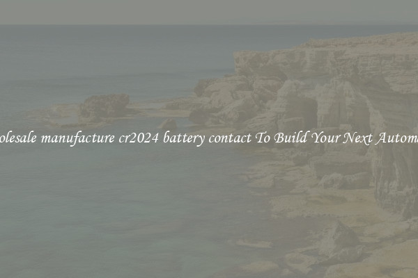 Wholesale manufacture cr2024 battery contact To Build Your Next Automaton