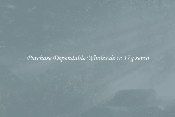 Purchase Dependable Wholesale rc 17g servo