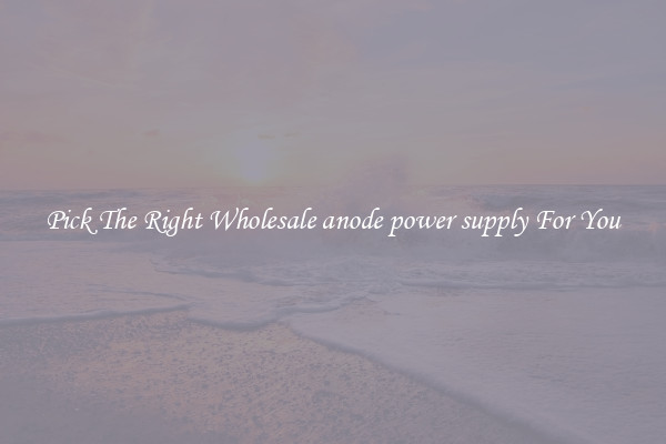Pick The Right Wholesale anode power supply For You