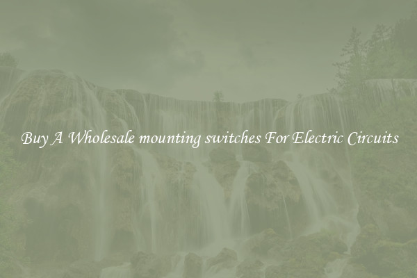 Buy A Wholesale mounting switches For Electric Circuits