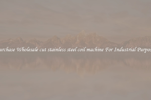 Purchase Wholesale cut stainless steel coil machine For Industrial Purposes
