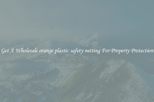 Get A Wholesale orange plastic safety netting For Property Protection
